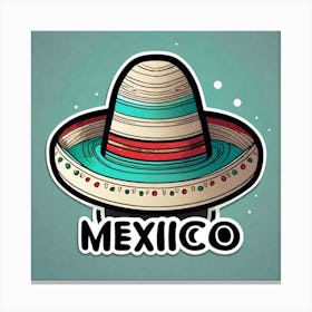 Mexico Hat Sticker 2d Cute Fantasy Dreamy Vector Illustration 2d Flat Centered By Tim Burton Canvas Print
