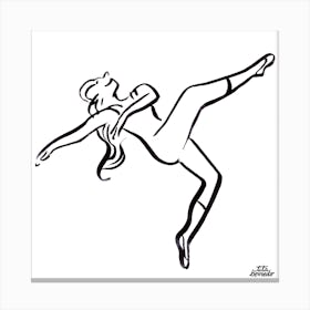 Dancer Moves Square Canvas Print