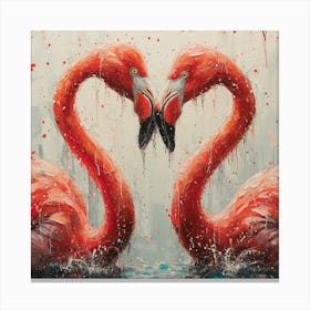 Flamingo Love Canvas Print