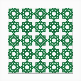 Green Geometric Pattern Canvas Print