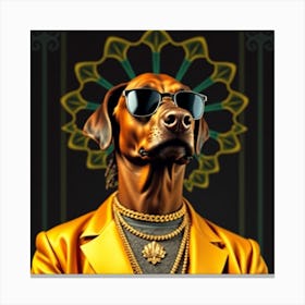 Dog In A Suit Canvas Print