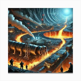 Lava Warfront Canvas Print