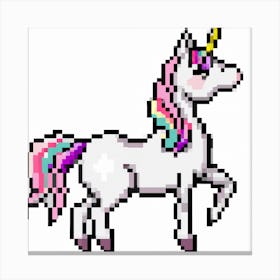 Unicorn Pixel Canvas Print