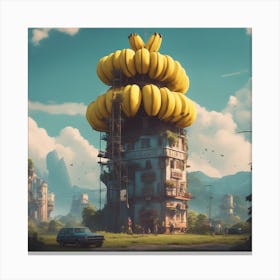 Bananas In The Sky Canvas Print