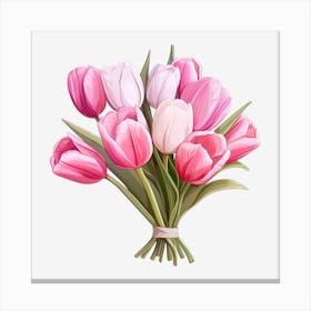 Pink Tulips Canvas Print