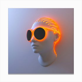 Neon Head Canvas Print