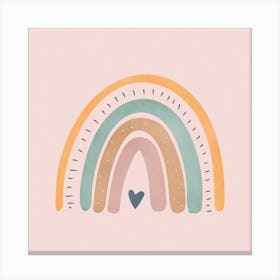 Love Rainbow Drawing Canvas Print