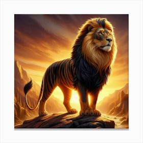 Lion Art 4 Canvas Print