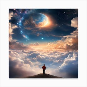 Man Looking At The Sky Canvas Print