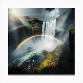 Rainbow Waterfall Canvas Print