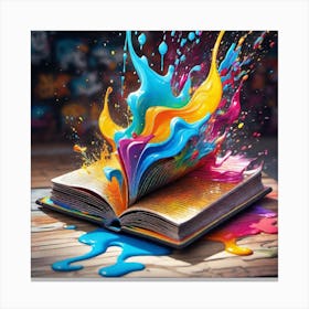 Book Splash Canvas Print