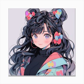 Cute Anime Girl 2 Canvas Print
