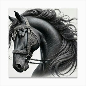 Black Horse 4 Canvas Print