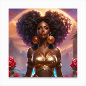 Beautiful Black Queen Canvas Print