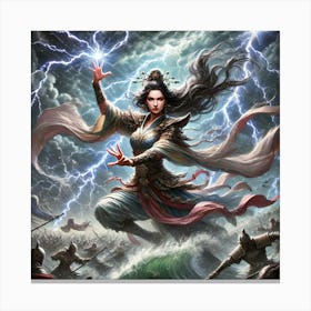 Empress Lian Wind And Lightning Manipulation Canvas Print