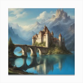 Castle In The Mountains Canvas Print