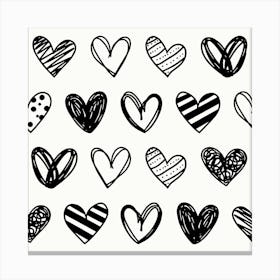 Heart Doodles Canvas Print