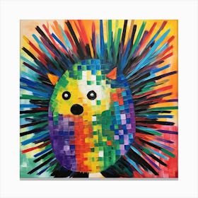 Rainbow Hedgehog Canvas Print