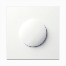 White Circle Canvas Print