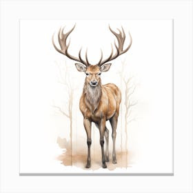 Deer In The Woods Canvas Print