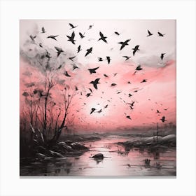 Birds In Flight Canvas Print