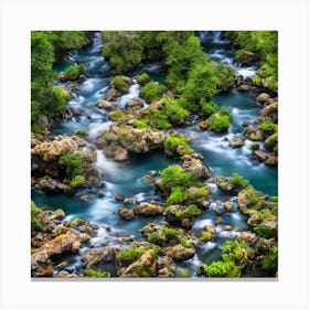 Waterfall In Croatia Canvas Print