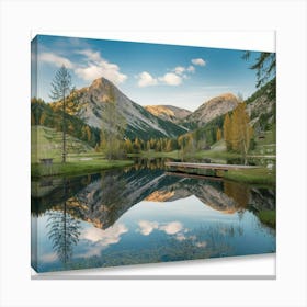 A Wall Art Of A Serene Landscape With A Calm Lake E6qwx9t Qamkvgsq7gmelw Cgk7h9h7qzq0anfri351eq Canvas Print