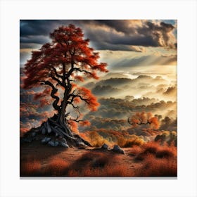 Tree In Autumn Canvas Print