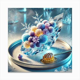 A Futuristic Dessert Called Frostberry Crystals, E Canvas Print