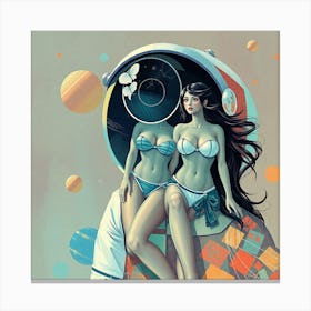 Two Women In Bikinis 2 Canvas Print