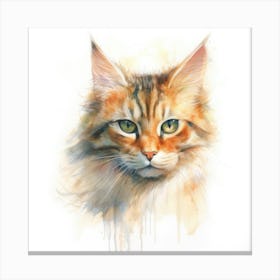 Li Hua Cat Portrait Canvas Print