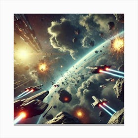 A Cinematic Sci Fi Depiction Of The Resource Wars Canvas Print