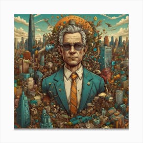 Man In The City Canvas Print