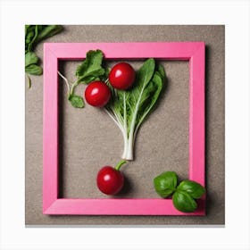 Radish As A Frame (49) Canvas Print