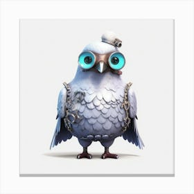 Owl With Glasses Canvas Print