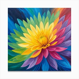 Rainbow Flower Canvas Print