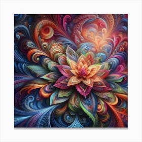 Psychedelic Flower Canvas Print