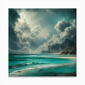 Stormy Day At The Beach Canvas Print