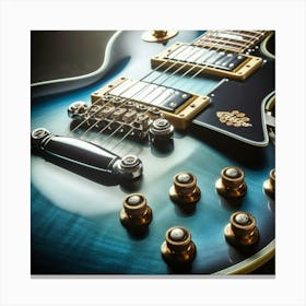 Blue Electric Guitar 1 Canvas Print