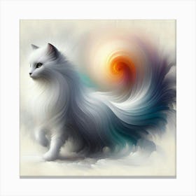 White Cat Canvas Print