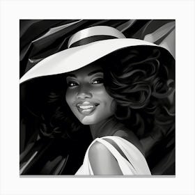 Black And White Portrait 2 Canvas Print