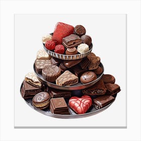 Chocolates On A Tray 1 Canvas Print