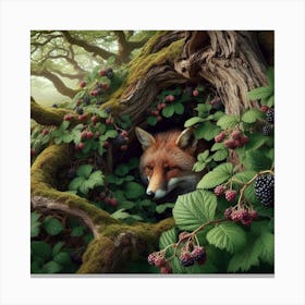 Fox In The Forest 2 Canvas Print