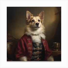 Captain Corgi Canvas Print