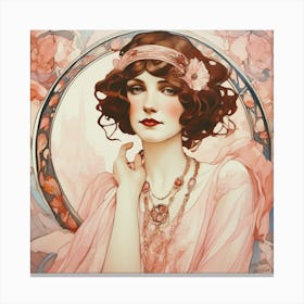 Lady In Pink Canvas Print