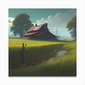 Barn In The Countryside 4 Canvas Print