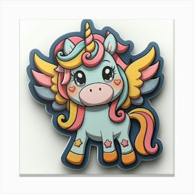 Unicorn Sticker 11 Canvas Print