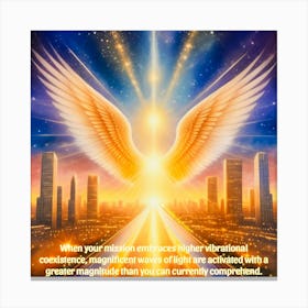 Angels waves Of Light Canvas Print