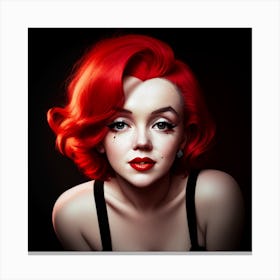 Passion Red Marilyn Monroe Canvas Print