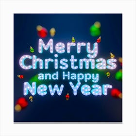 Merry Christmas And Happy New Year 6 Canvas Print